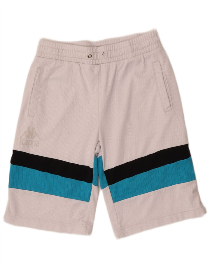 Pantaloni scurți sport Kappa pentru bărbați, alb, color block