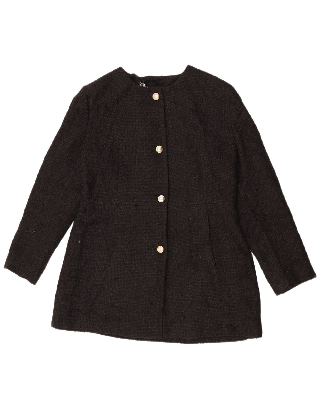 Blazer pentru femei Zara cu 4 nasturi, UK 18 XL, negru
