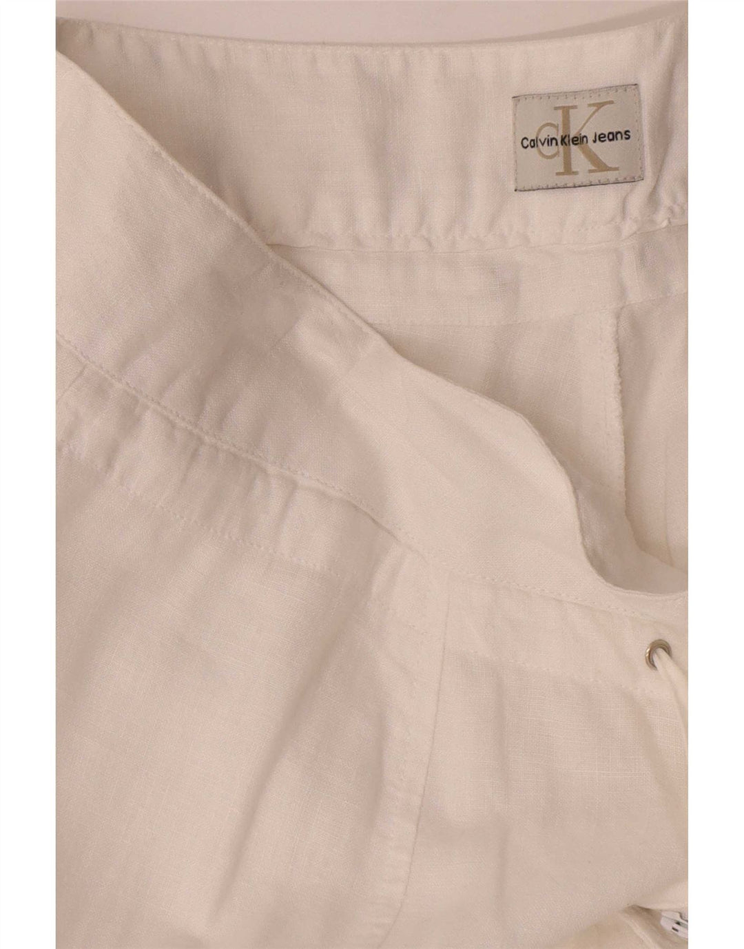 Pantaloni cargo pentru femei Calvin Klein L36 L34 alb