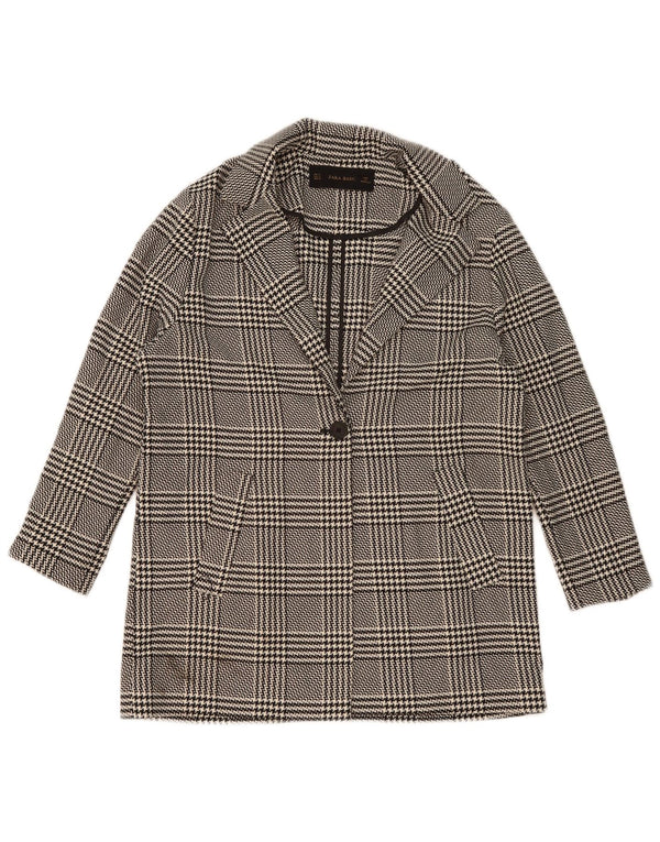 Blazer supradimensionat pentru femei Zara, cu 1 nasture, UK 10, picior de gală mic, negru
