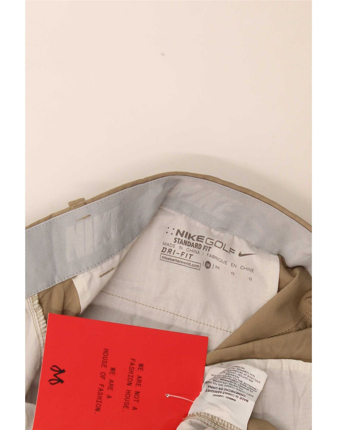 Pantaloni scurți chino Dri Fit Nike pentru bărbați W36 Poliester mare, bej