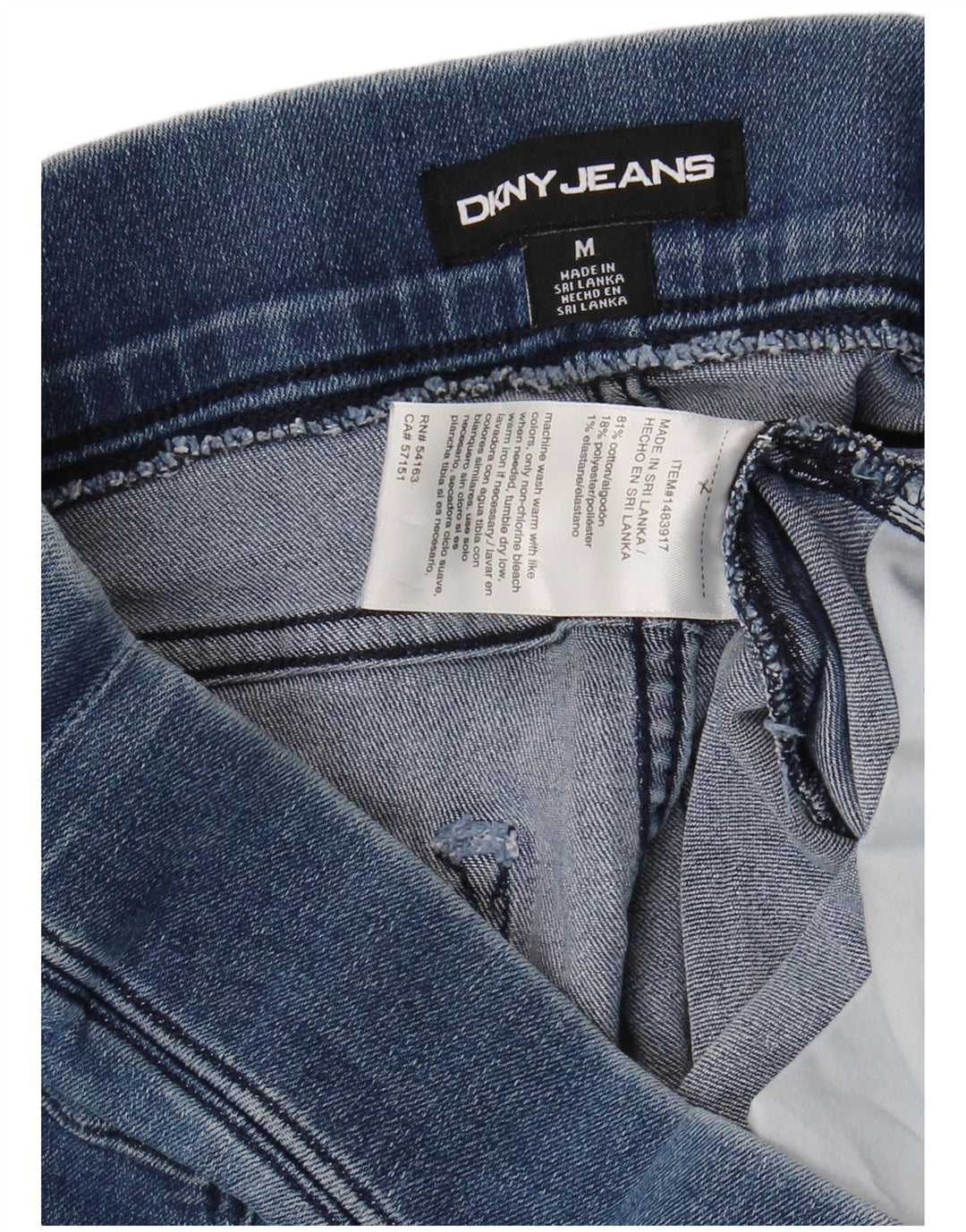 DKNY Pantaloni scurți din denim pentru femei, mediu W30, bumbac albastru