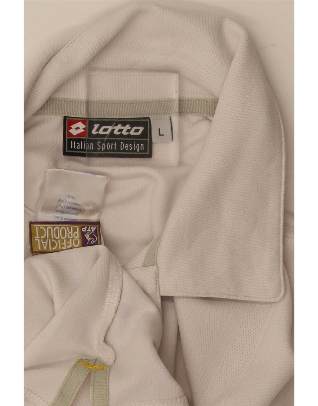 Tricou polo pentru bărbați Lotto Poliester alb mare