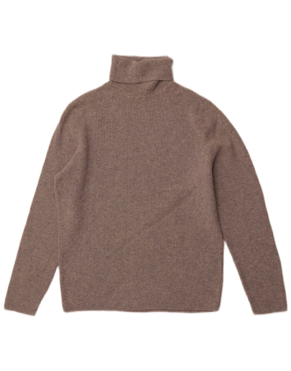 MASSIMO DUTTI Pulover cu gât rulat pentru femei UK 16 Lână mare, gri