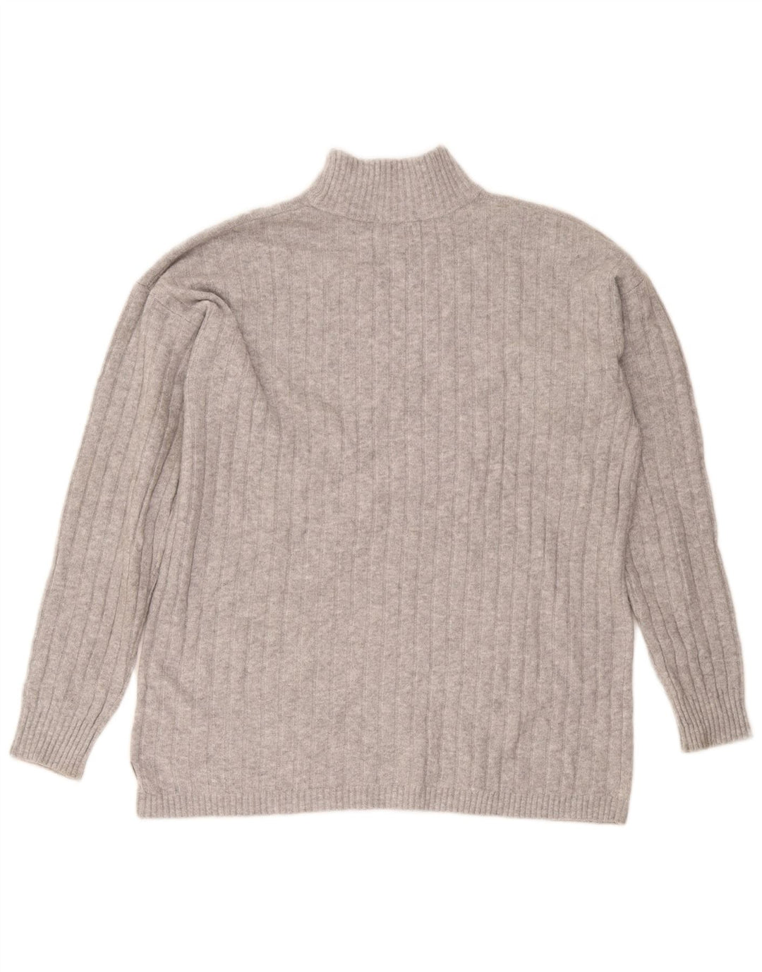 Pulover înalt pentru femei cu gât țestoasă Eddie Bauer UK 14 gri mediu