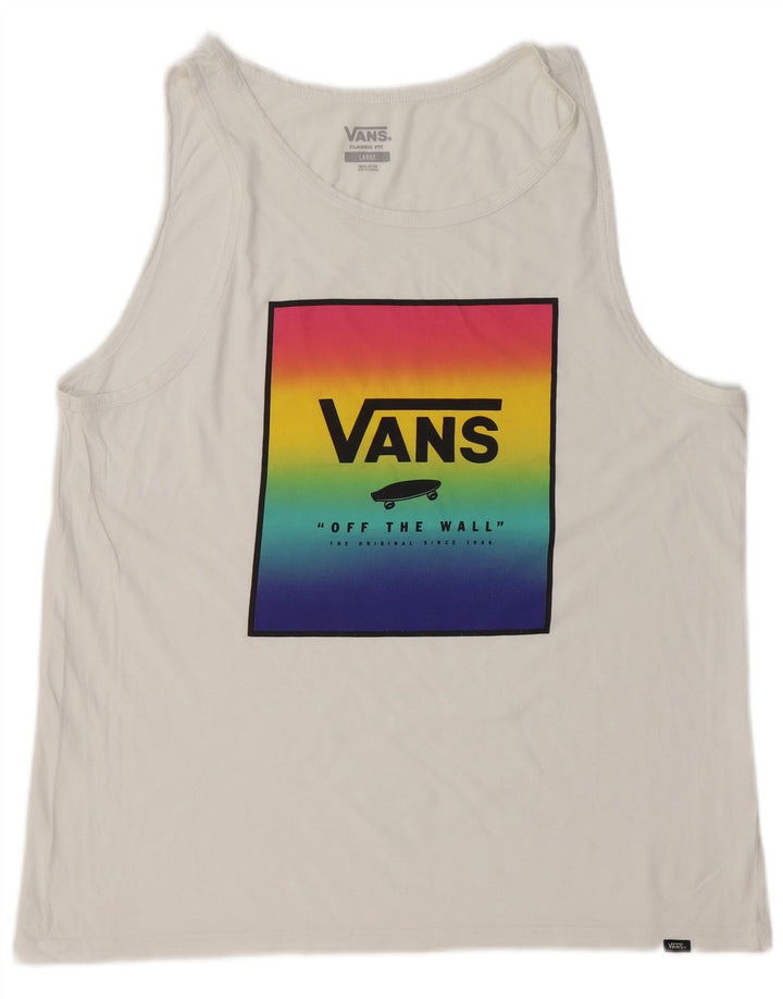 Bluză cu vestă grafică Vans Classic Fit Bumbac alb mare