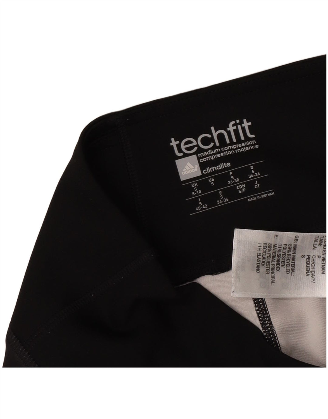 Leggings Adidas pentru femei Climalite Abstract Pattern UK 8/10 Small Black