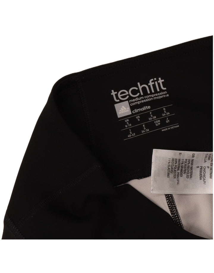 Leggings Adidas pentru femei Climalite Abstract Pattern UK 8/10 Small Black