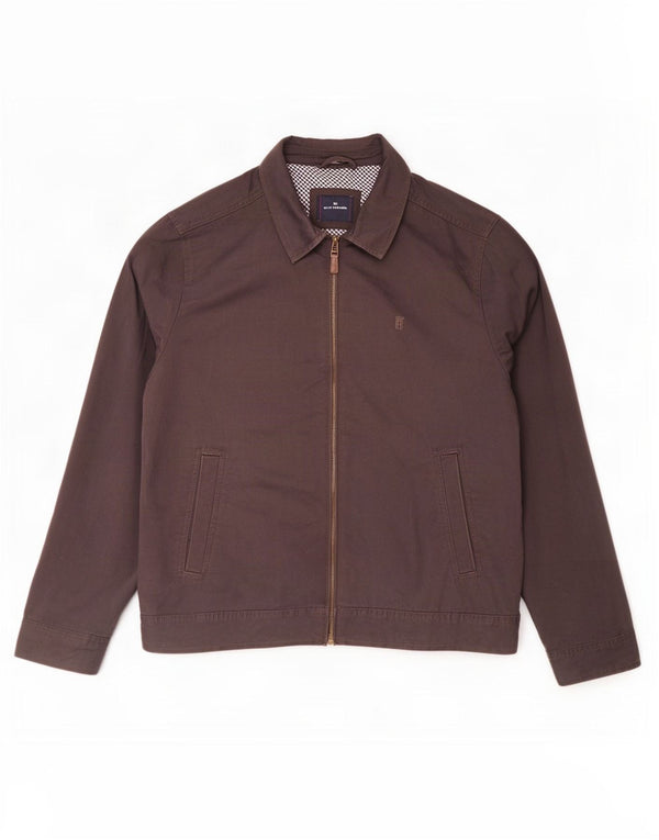 Marks & Spencer pentru bărbați Blue Harbour Bomber Jacket UK 42 XL bumbac maro
