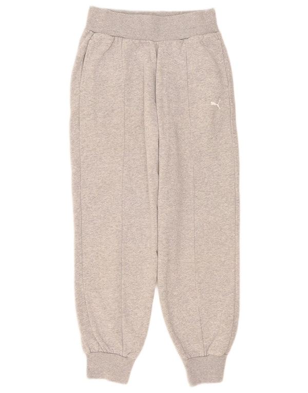 Pantaloni de trening cu grafic pentru femei Puma Pantaloni de jogging UK 4 XS Bumbac cu pete gri