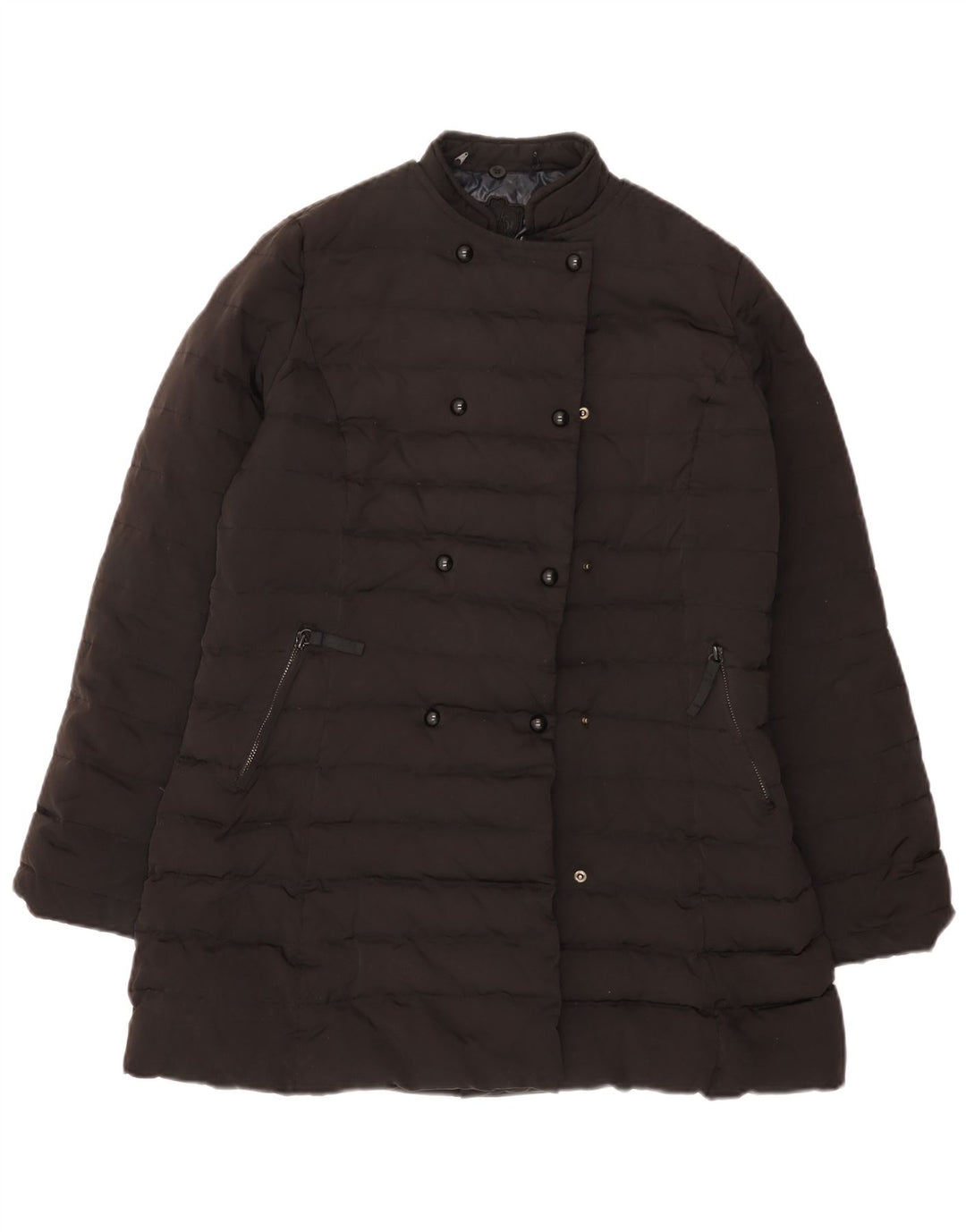 Palton căptușit pentru femei Massimo Dutti UK 16 Poliester negru mare