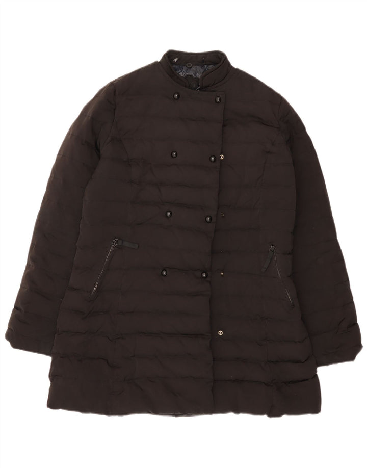 Palton căptușit pentru femei Massimo Dutti UK 16 Poliester negru mare