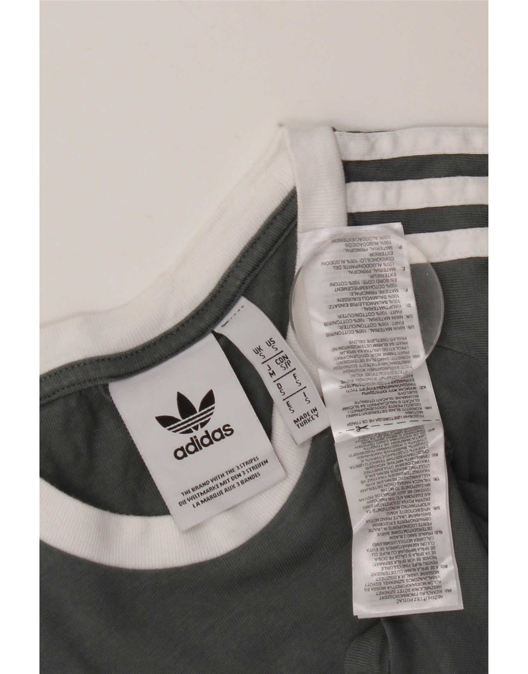 Tricou pentru bărbați Adidas Top mic gri, bumbac color bloc