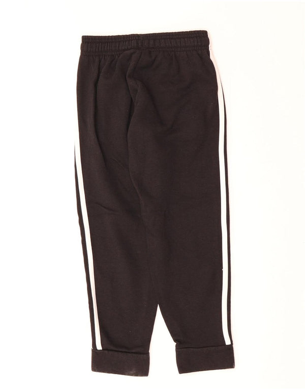 Pantaloni de trening ADIDAS baieti Joggeri 7-8 ani bumbac negru