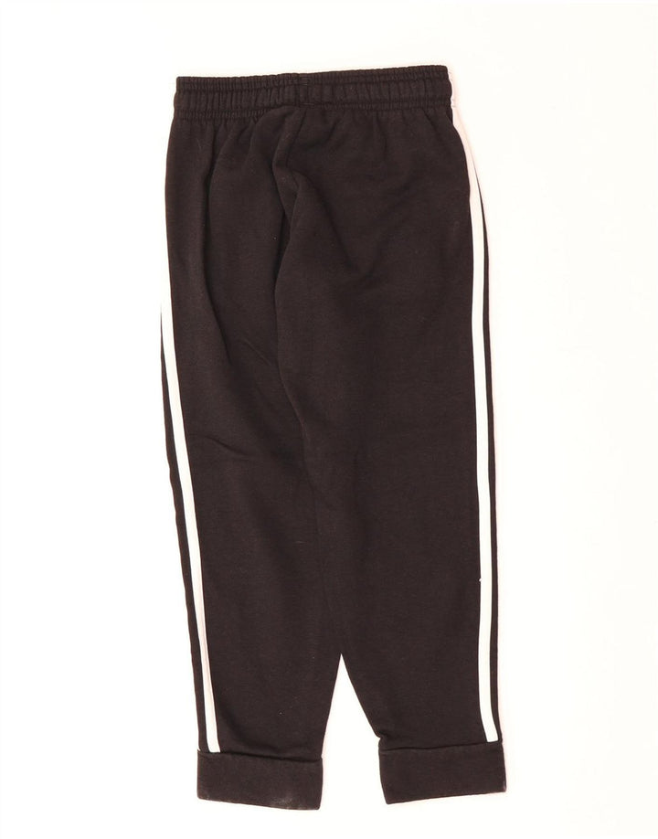 Pantaloni de trening ADIDAS baieti Joggeri 7-8 ani bumbac negru