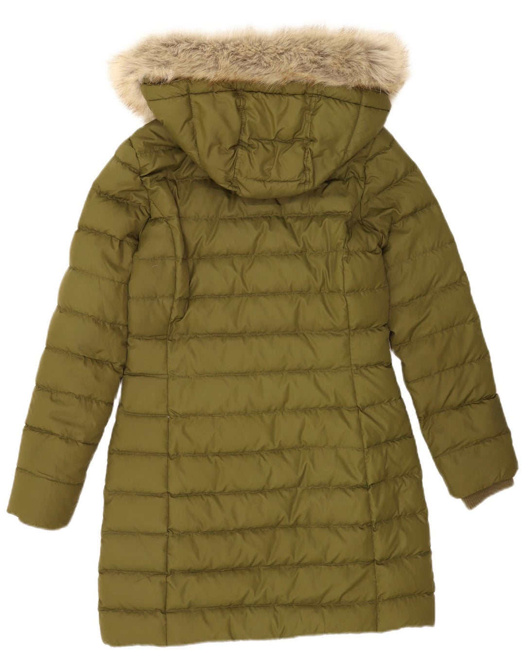 Palton căptușit cu glugă pentru femei Tommy Hilfiger UK 10 Poliester verde mic