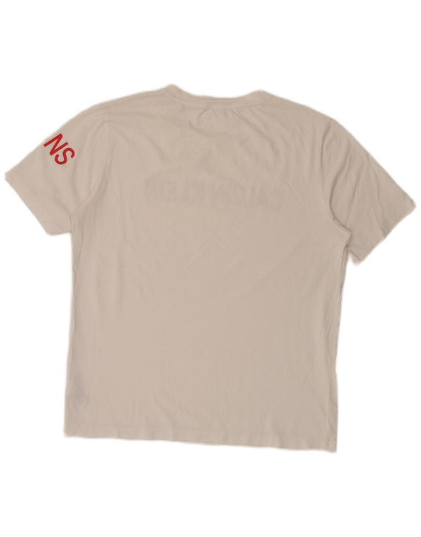 Tricou grafic pentru bărbați Calvin Klein Jeans Top XL Bumbac alb
