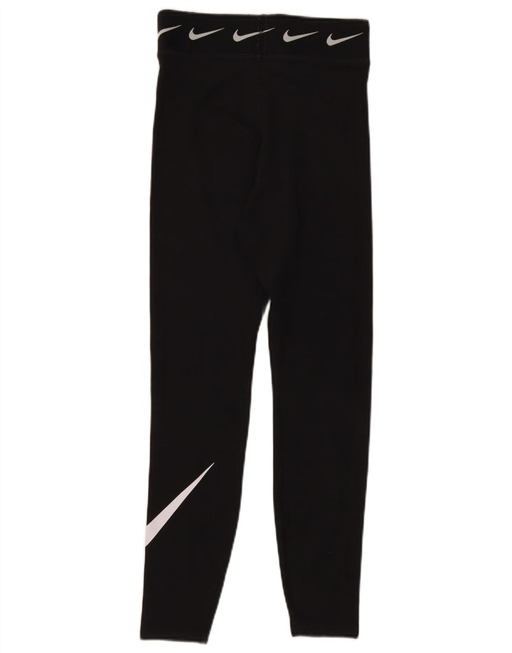 Leggings grafic NIKE pentru femei UK 8 Small Black