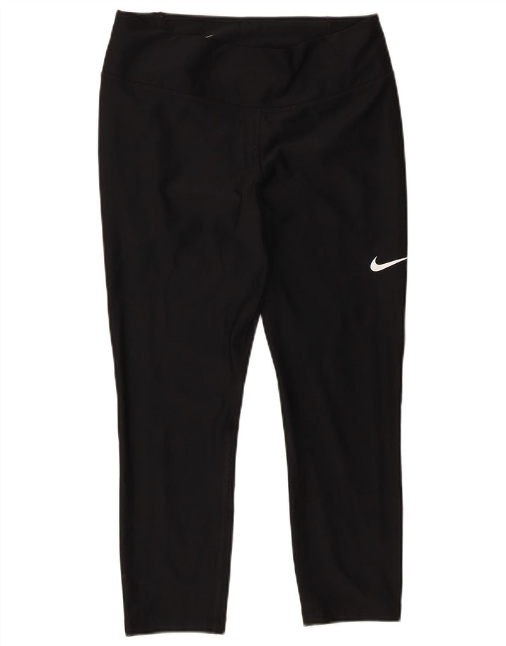 Leggings NIKE Dri Fit Capri pentru femei UK 12 Poliester mediu negru