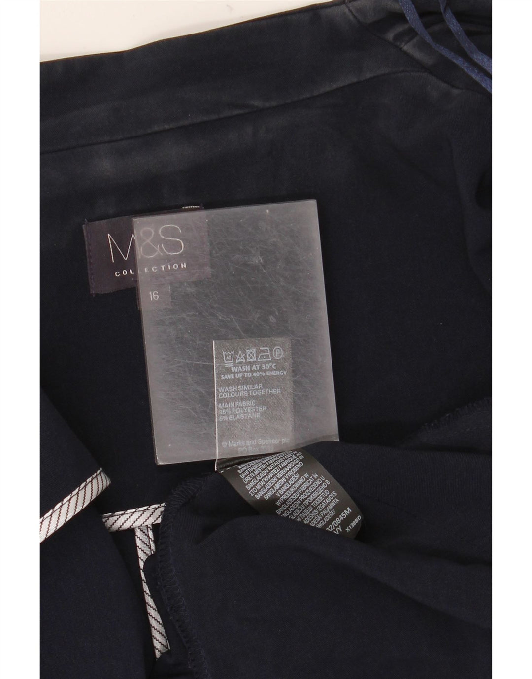 Marks & Spencer Jachetă Blazer deschisă pentru femei UK 16 mare, poliester bleumarin