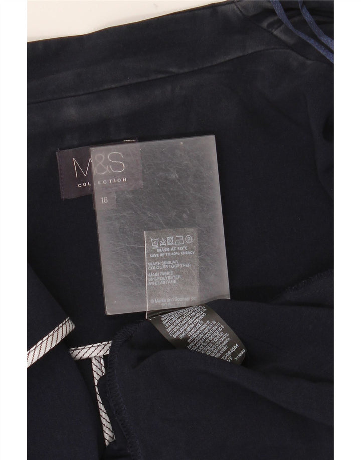 Marks & Spencer Jachetă Blazer deschisă pentru femei UK 16 mare, poliester bleumarin