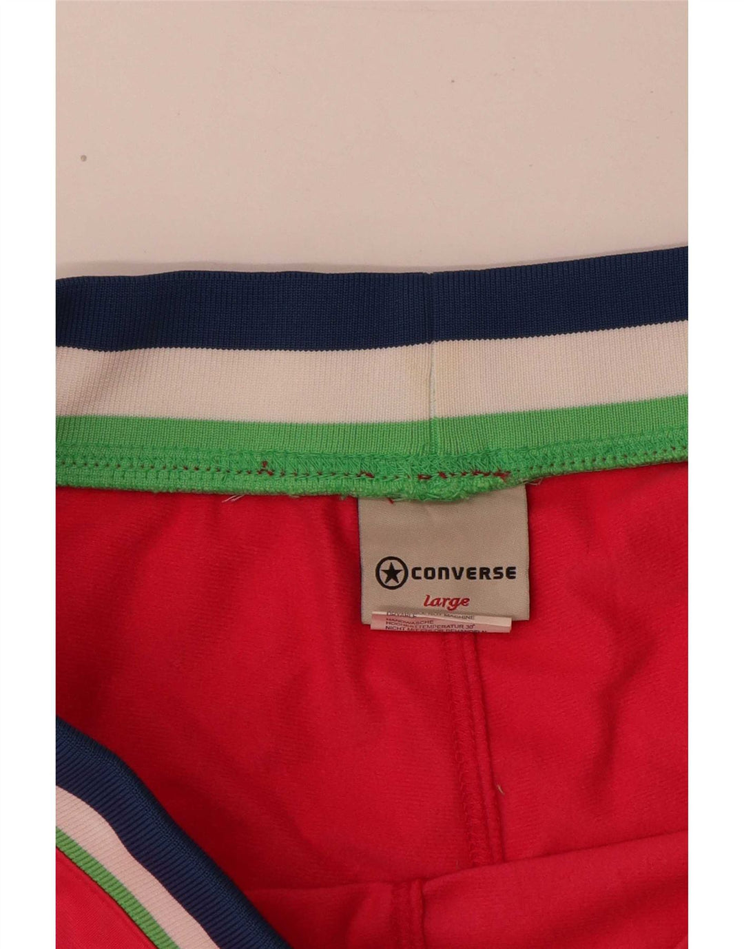Pantaloni scurti sport Converse pentru femei UK 14, poliester cu dungi mari, roz