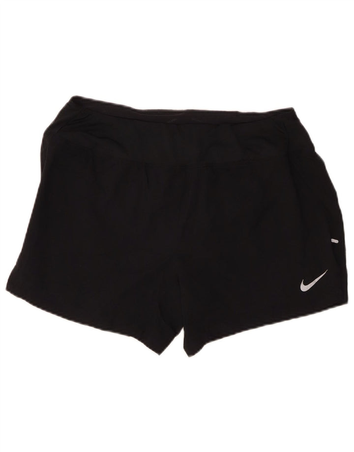 Pantaloni scurți sport Nike Dri Fit Regular pentru femei UK 14 Poliester mediu negru