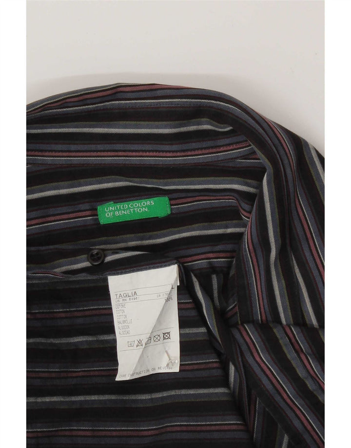 Cămașă Benetton pentru bărbați, bumbac cu dungi mari, multicolore