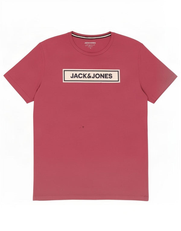 Tricou grafic Jack & Jones pentru bărbați Top XL bumbac roz
