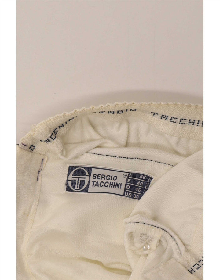 Sergio Tacchini Pantaloni scurți casual pentru femei IT 46 Large W32 White Colorblock