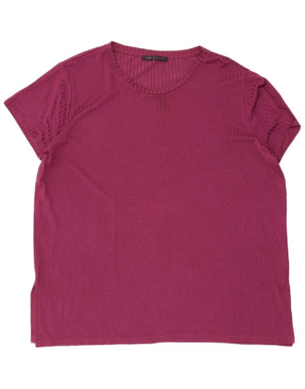 Tricou pentru femei Marks & Spencer Top UK 18 XL Viscoză cu dungi cu dungi