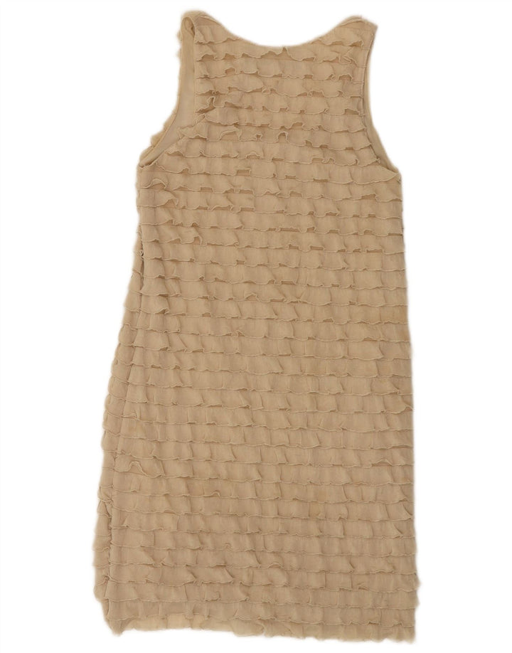 Rochie fără mâneci pentru femei Zara UK 8, poliester bej mic