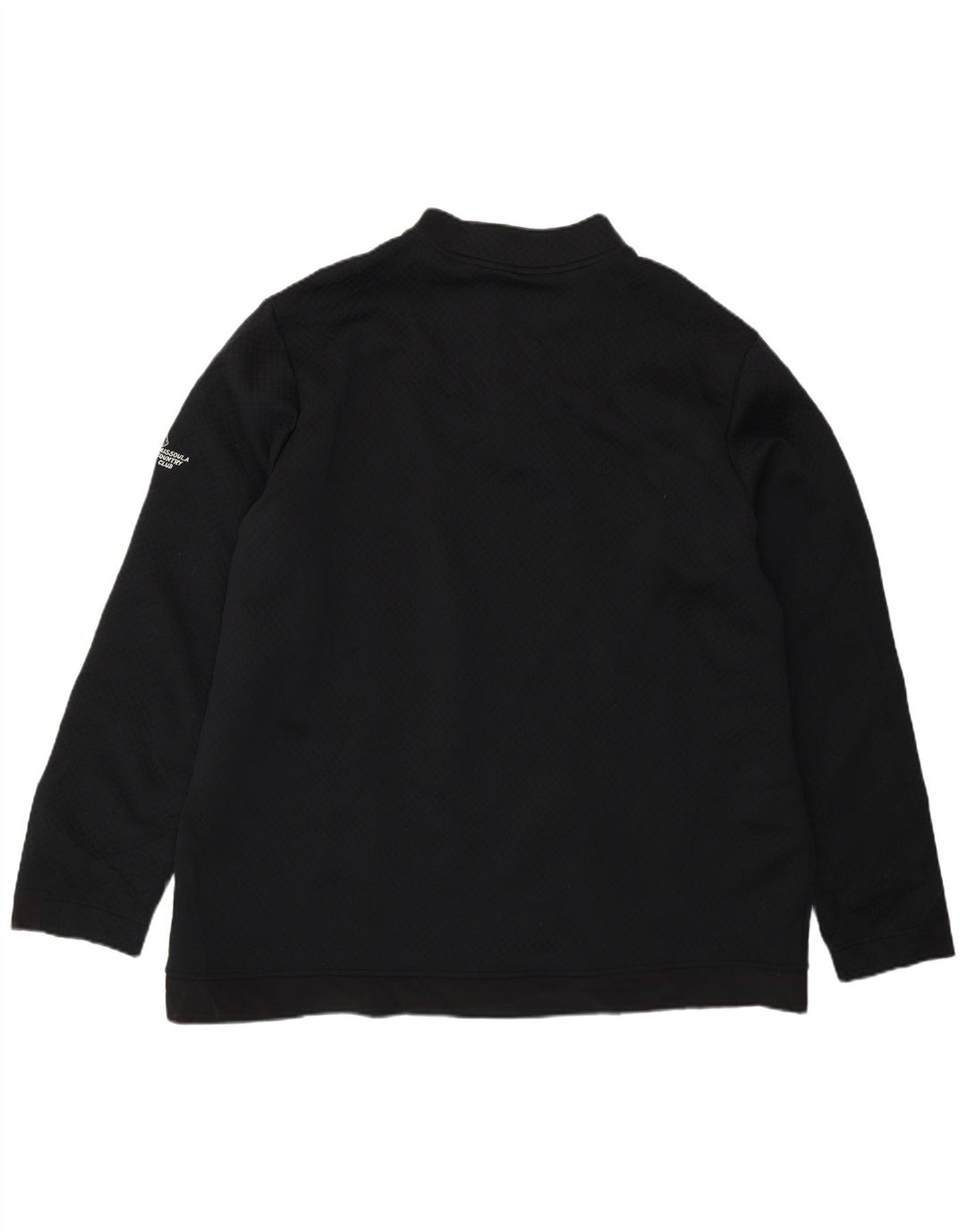 Pulover pentru bărbați Adidas, cu fermoar, cu gât, 2XL, poliester negru