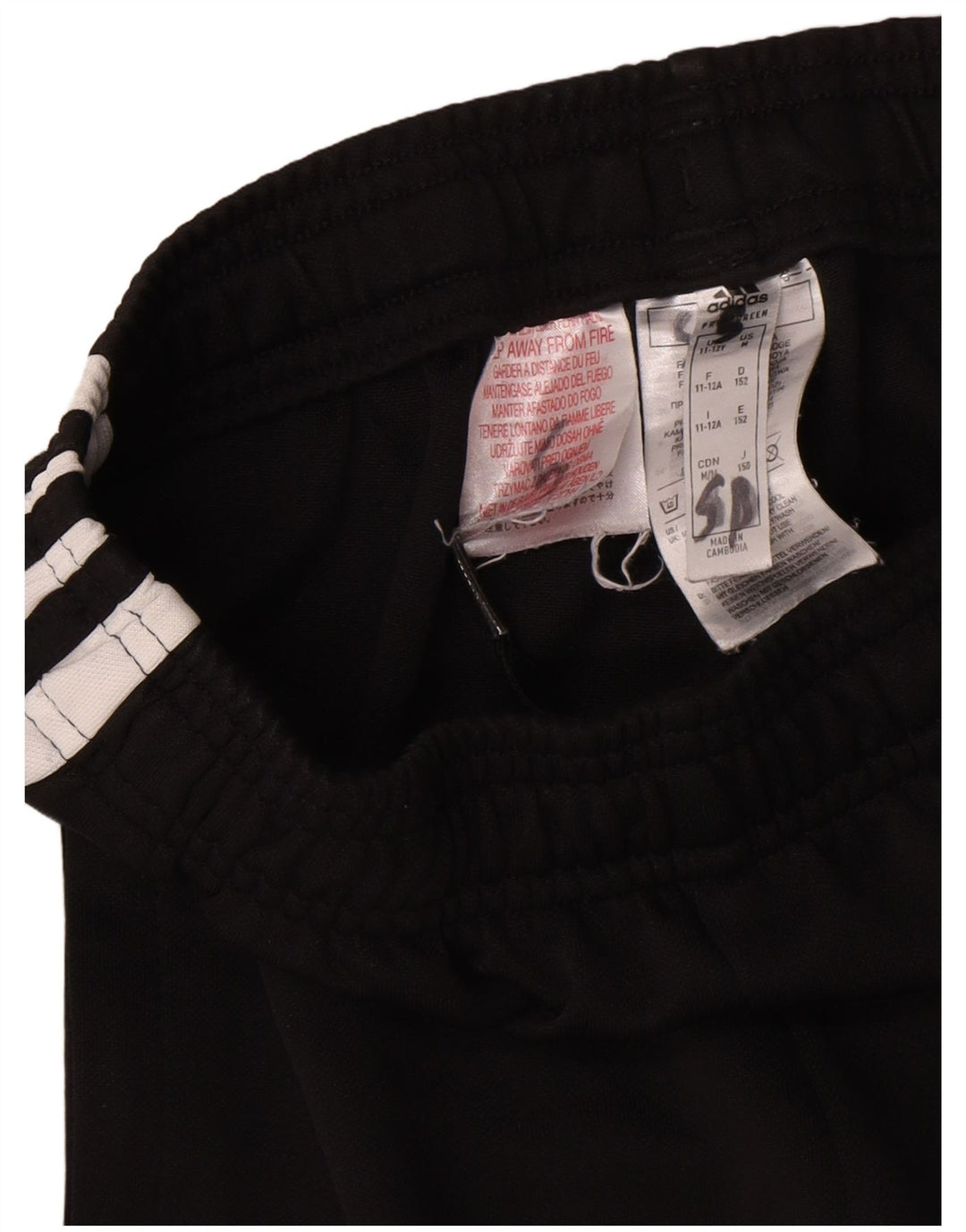 Pantaloni de trening cu grafic pentru băieți Adidas 11-12 ani poliester negru