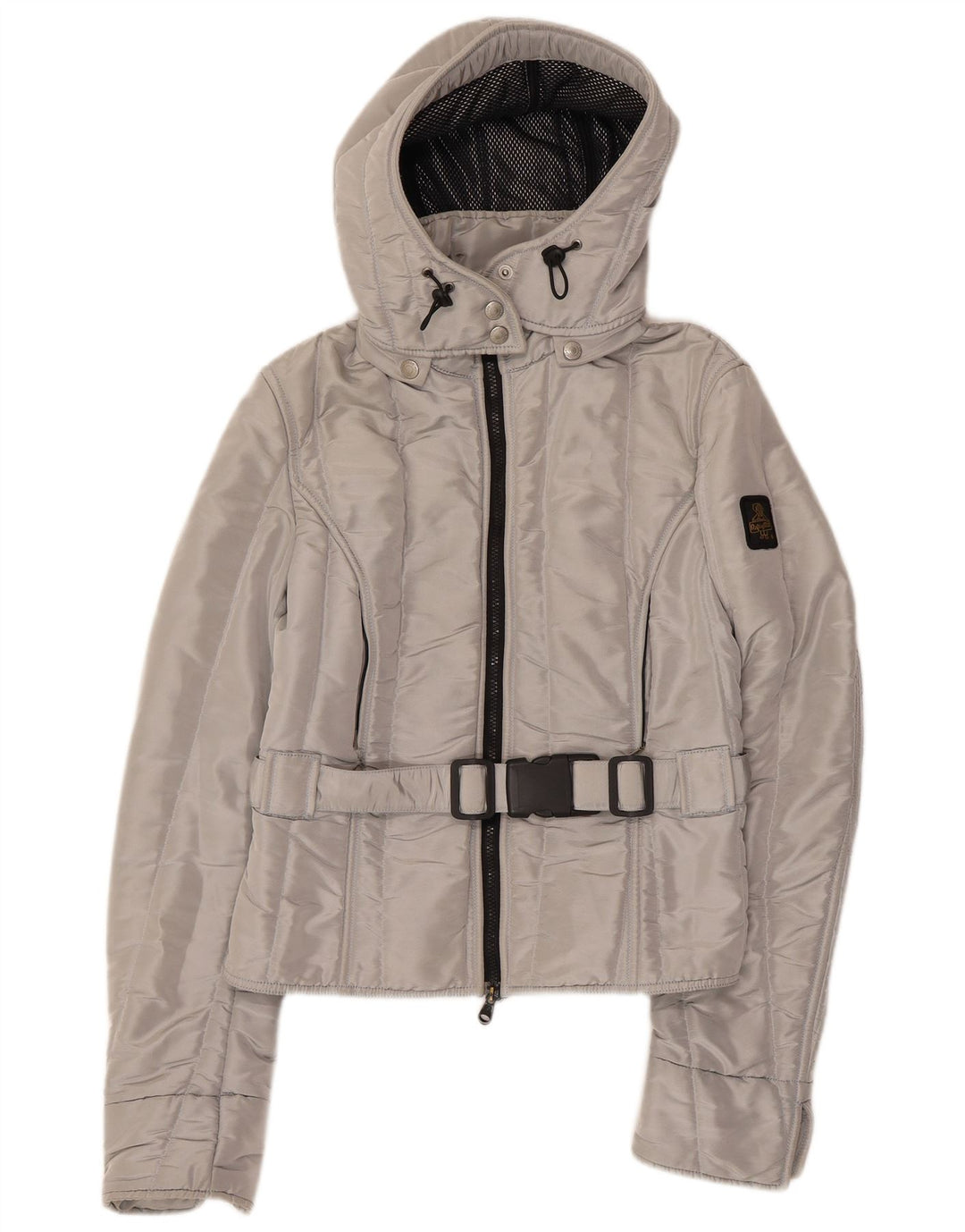 REFRIGWEAR Bomber Cruz cu glugă pentru femei UK 14 Poliester argintiu mare