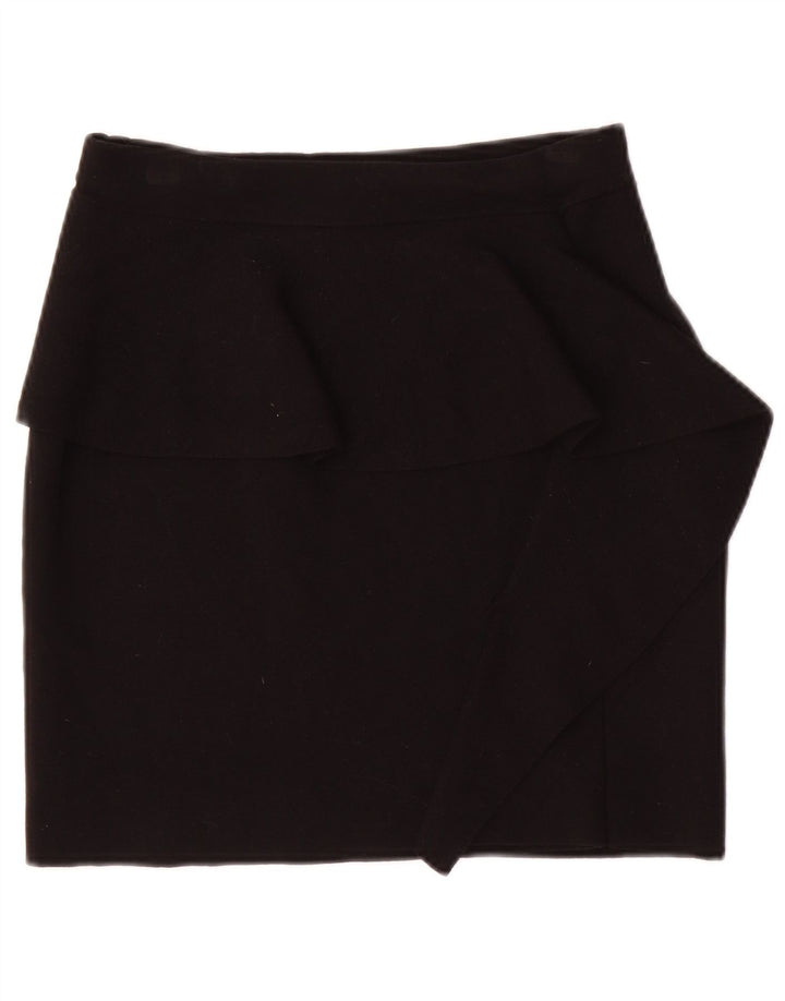 Fusta Mini Peplum pentru Femei Zara Medium W28 Viscoza Neagra