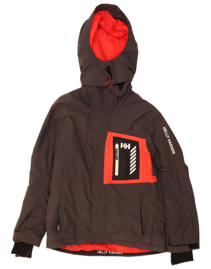 Jachetă de vânt cu glugă pentru bărbați Helly Hansen UK 36, gri mic, bloc de culoare