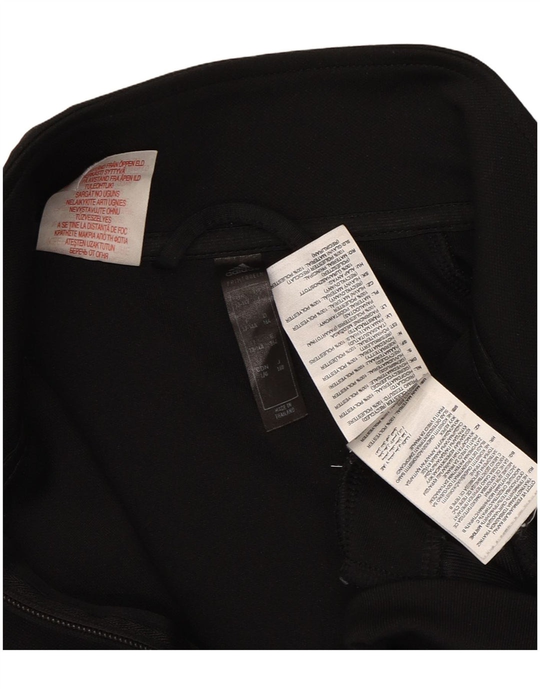 ADIDAS Boys Aeroready Tracksuit Top Jacket 13-14 Years Black Polyester