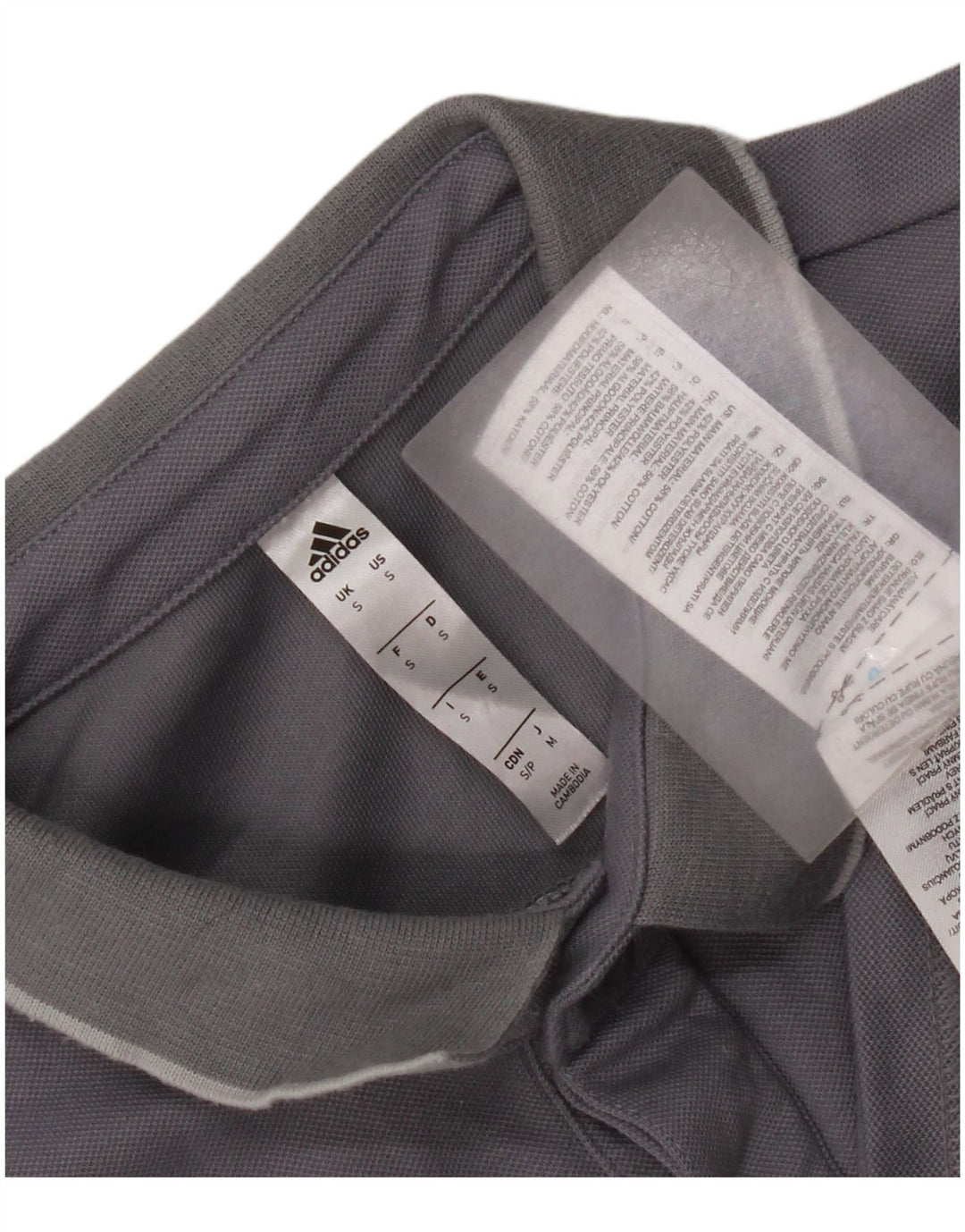 Tricou polo Adidas Climalite pentru bărbați, bumbac color bloc, gri mic