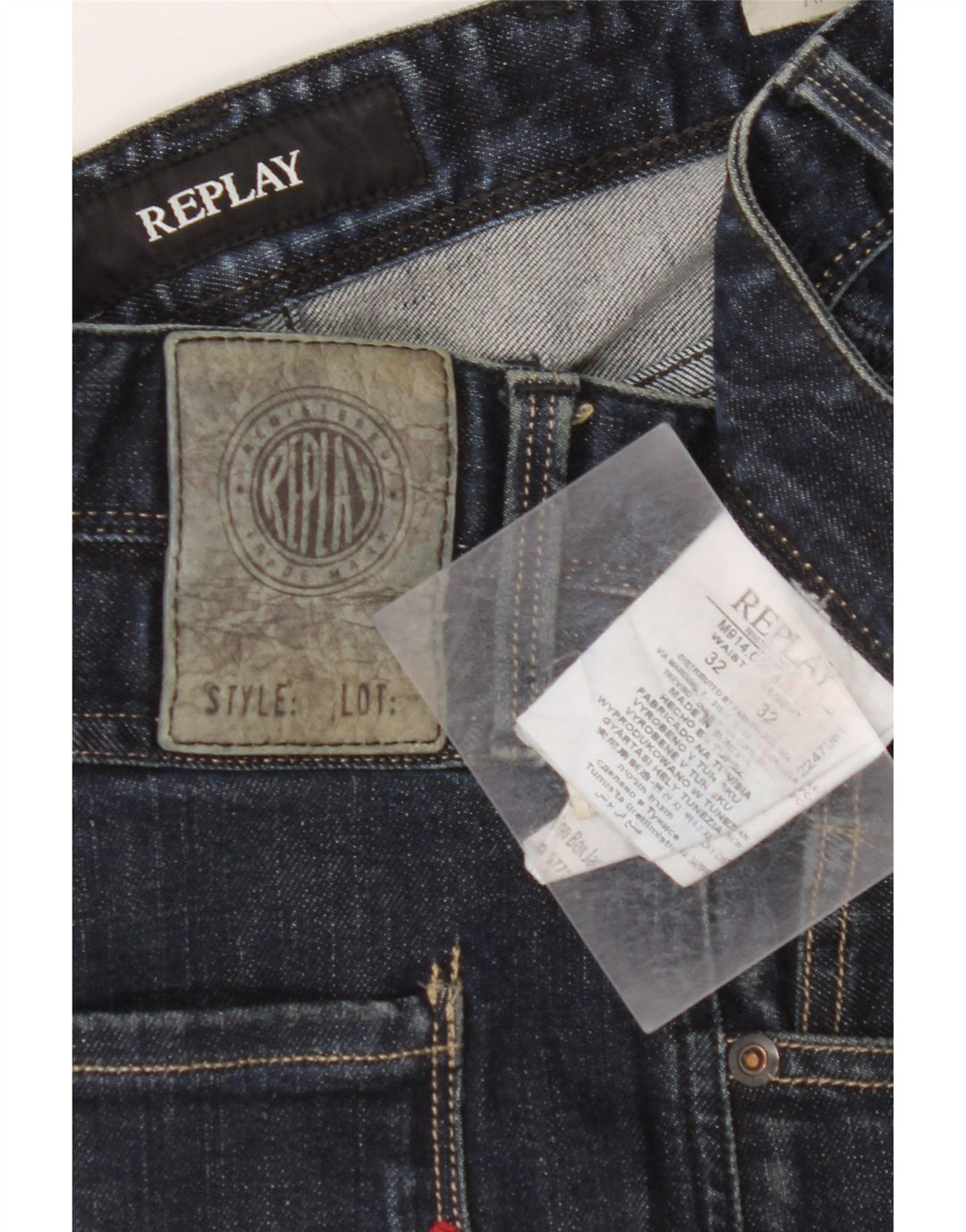 REPLAY Blugi slim pentru bărbați W32 L32 bumbac bleumarin