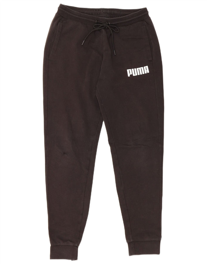 Pantaloni de trening PUMA pentru bărbați Joggeri mici din bumbac negru
