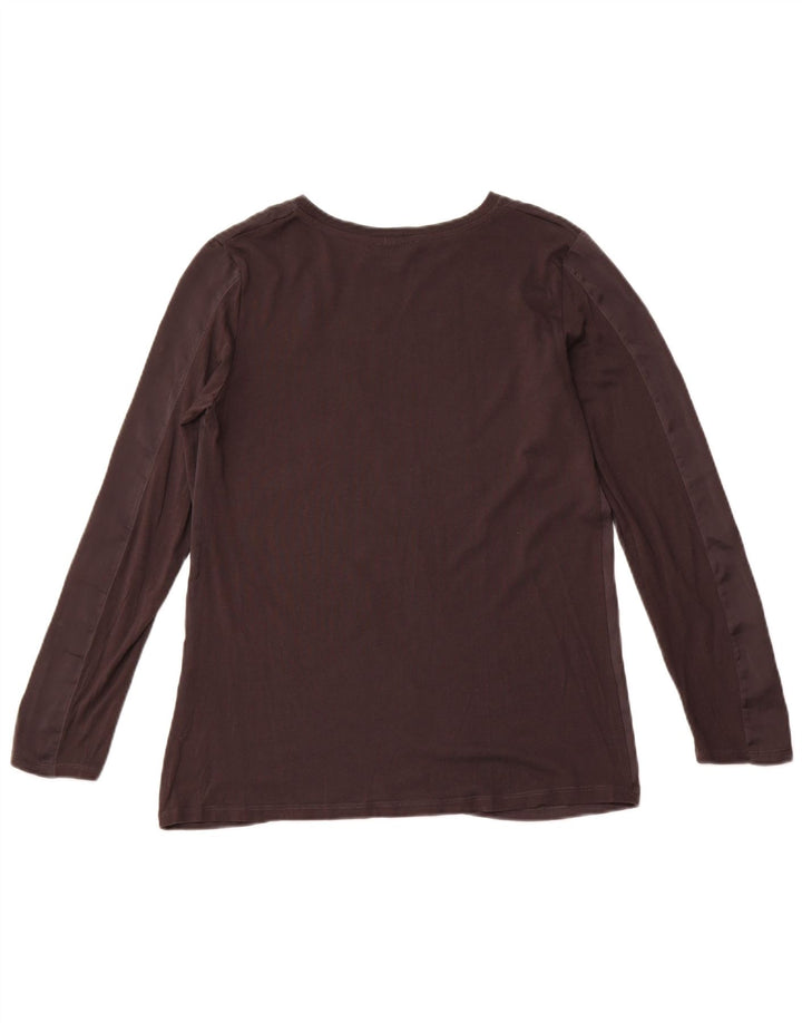Top femei ZARA cu mânecă lungă UK 12 Medium Black Sintetic