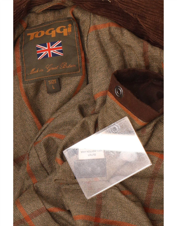Pardesiu supradimensionat pentru femei Toggi din bumbac cerat UK 16 mare maro