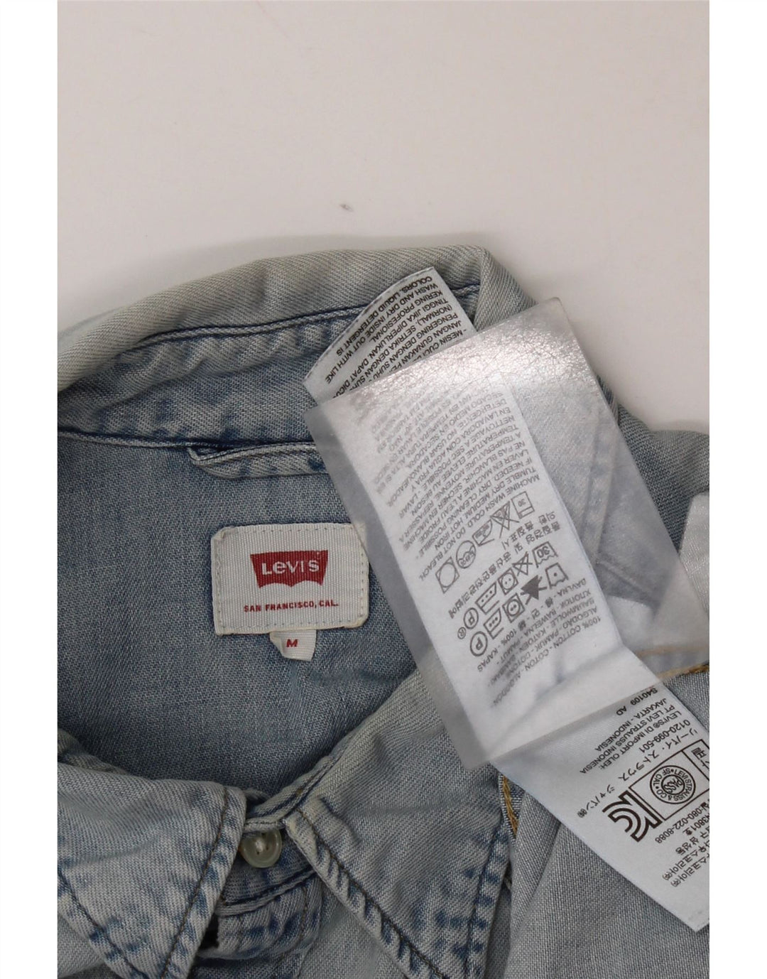 Cămașă de blugi pentru bărbați Levi's, bumbac albastru mediu