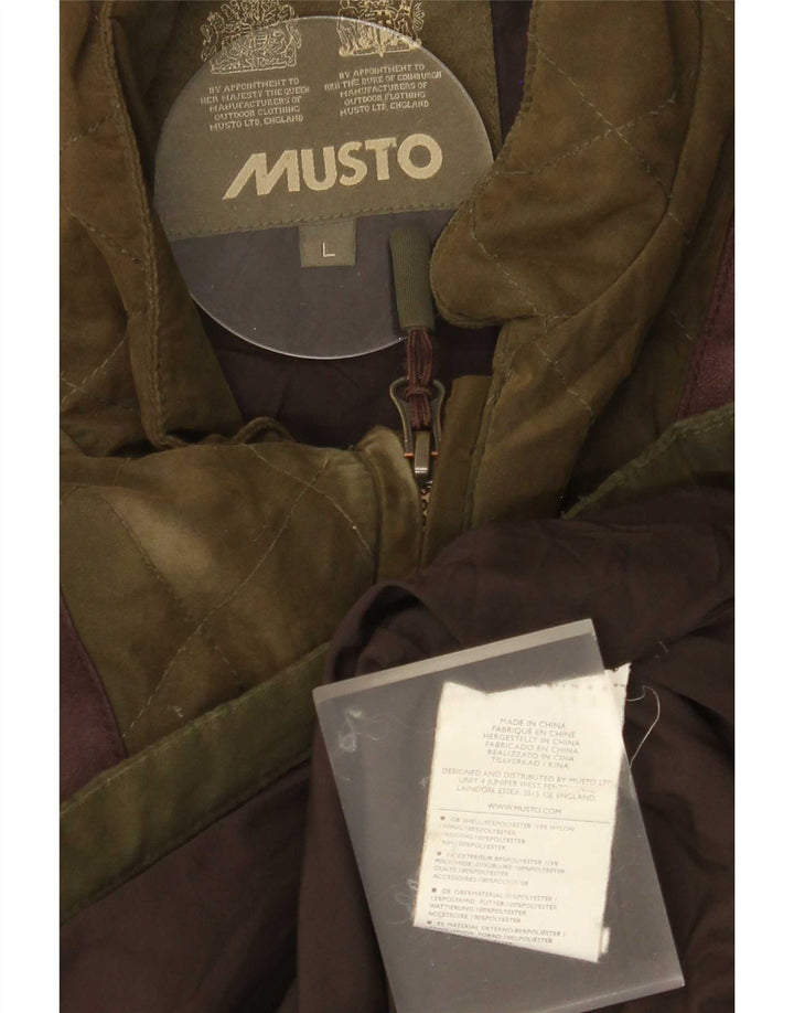Jachetă matlasată pentru bărbați Musto UK 40, mare, kaki, poliester