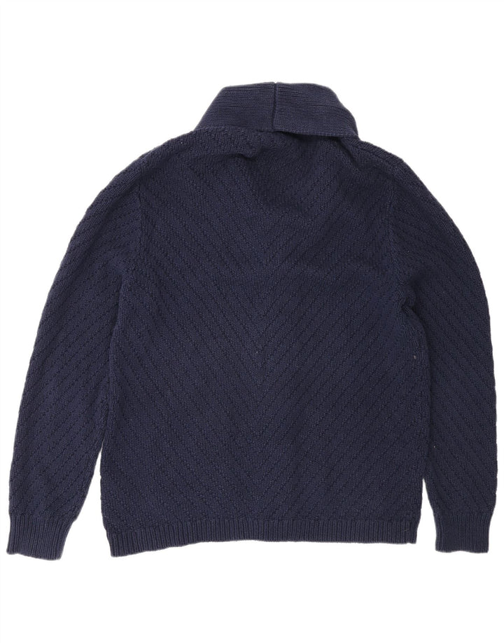 Cardigan pentru bărbați J. Crew Pulover mare din bumbac bleumarin