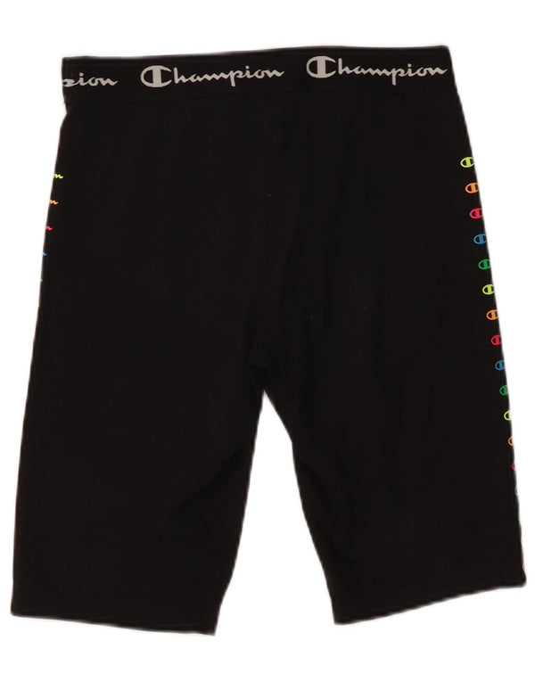 Pantaloni scurți sport grafic pentru fete Champion 15-16 ani 2XL negru