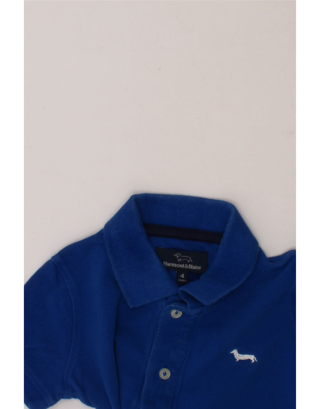 HARMONT & BLAINE Boys Polo Shirt 3-4 Years Blue Cotton Vintage Harmont & Blaine and Second-Hand Harmont & Blaine from Messina Hembry 