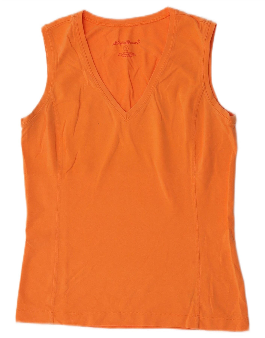 Vest Top pentru femei Eddie Bauer UK 10 Bumbac portocaliu mic