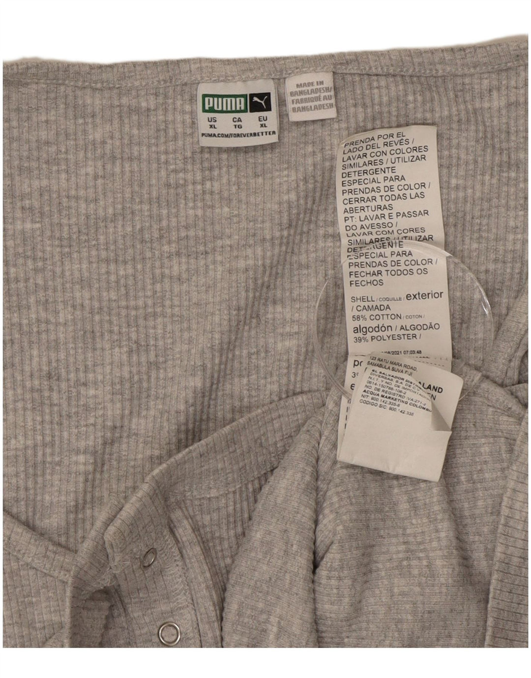 Crop Top cu mânecă lungă pentru femei Puma UK 18 XL gri